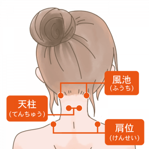 後ろがわのコリ一覧（うつ伏せのほぐし）