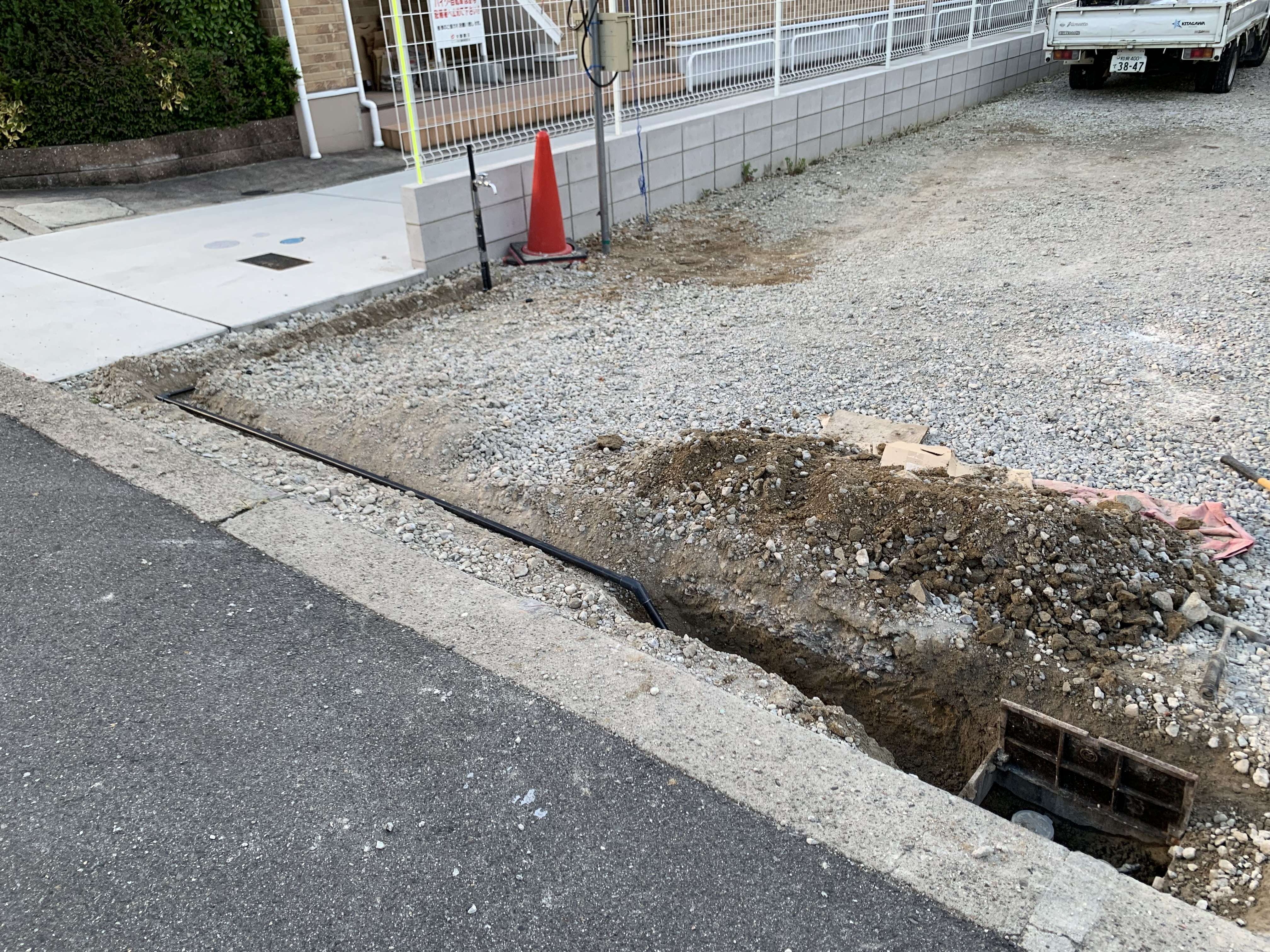 大型解体工事に伴う仮設水道引き込み工事有限会社スドウ工営