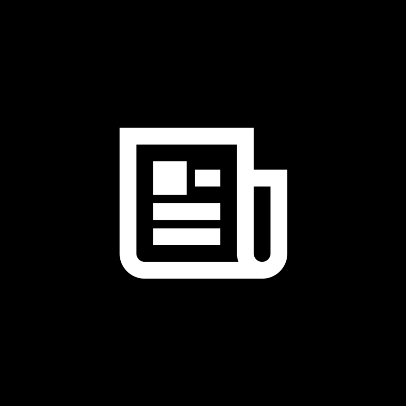 ニュースのベクター アイコン。黒と白のニュースのイラスト。固体の線形アイコン。のイラスト素材・ベクター Image 78609020