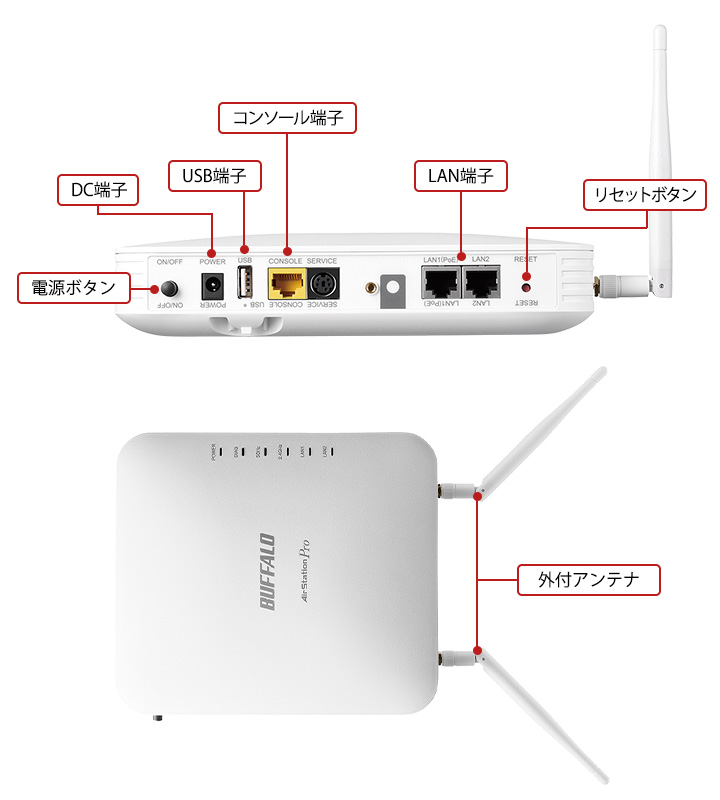 BUFFALO AirStation Pro WAPM-1266R 壁掛け金具付 Wi-Fi 高速無線LANルーター 美品