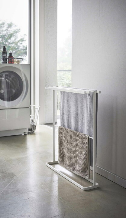 tower 室内物干し タオルハンガー バスタオルハンガー 3連 タオル掛け タオル干し タワー 山崎実業 部屋干し 洗面所 おしゃれ バスタオル掛け大きめ : アイデア雑貨1000点以上MONO生活 - 通販 - Yahoo!ショッピング