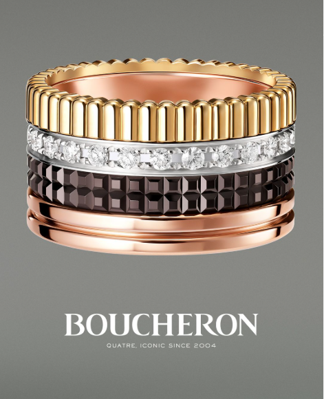 ブシュロン ファセット リング ファセットというダイヤモンドのカットのようなデザインのデザインライン ブシュロン