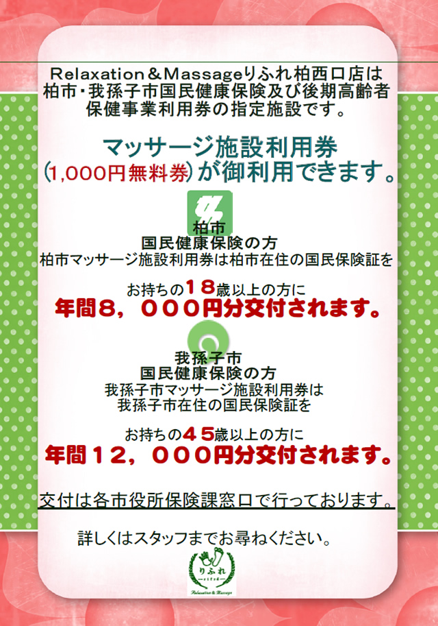 りふれ柏西口店 | 元気ちば！健康チャレンジ「ち～バリュ～」