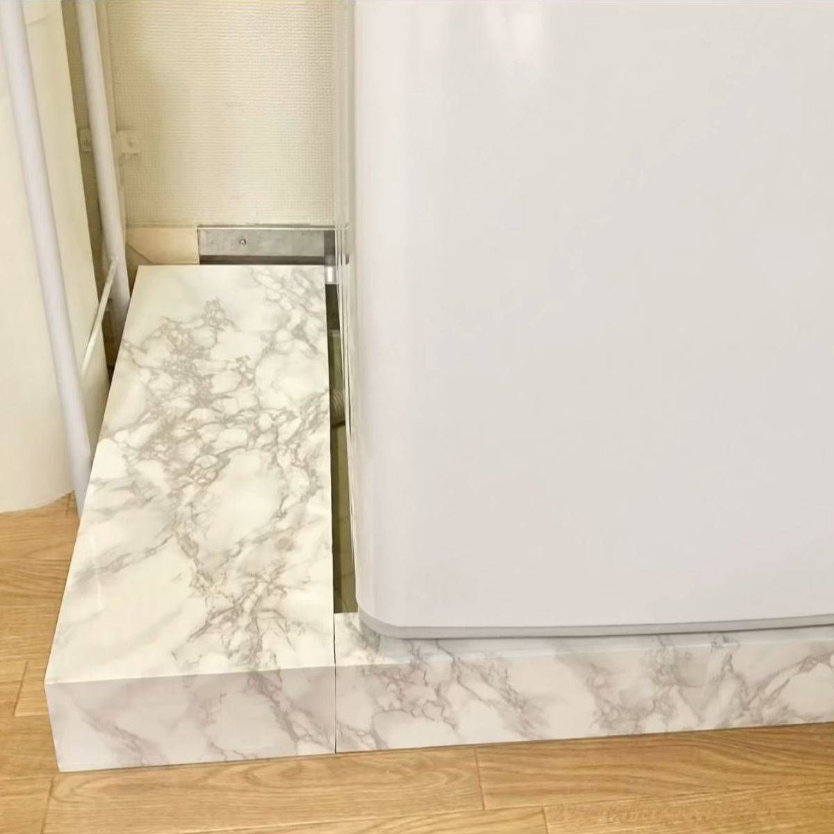 DIYとリメイク備忘録 洗濯機防水パンのカバー作りました