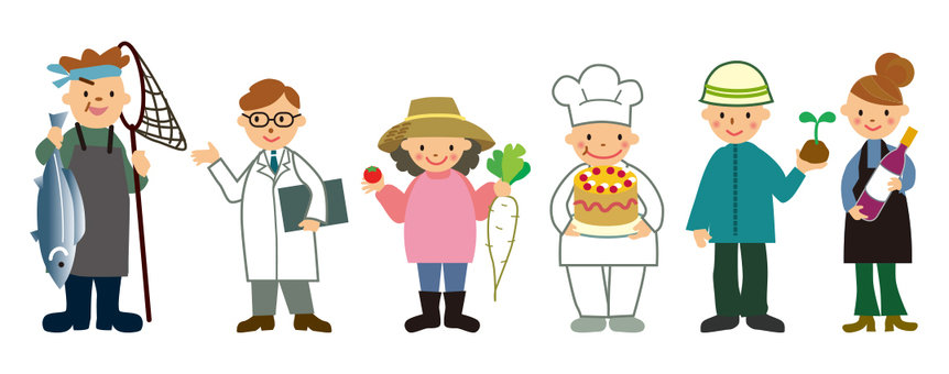 色々な職業の人々の無料イラストフリーイラスト素材集 ジャパクリップ