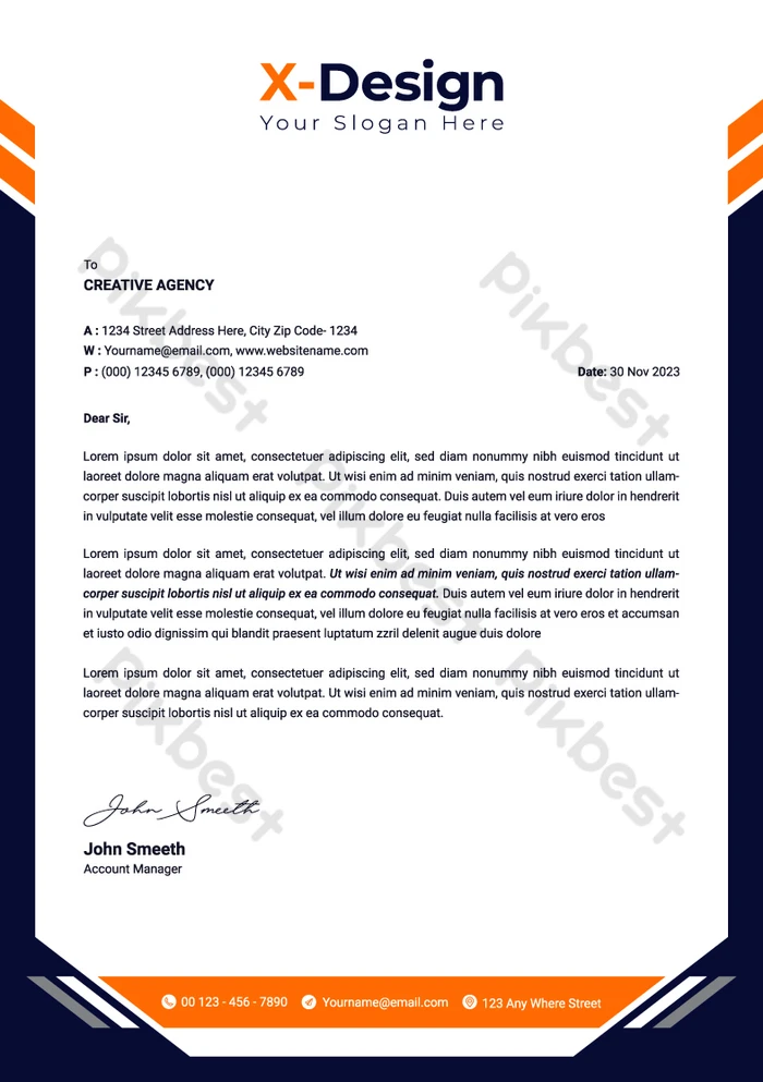 企業のモダンなレターヘッド デザイン テンプレート EPS 無料ダウンロード - Pikbest