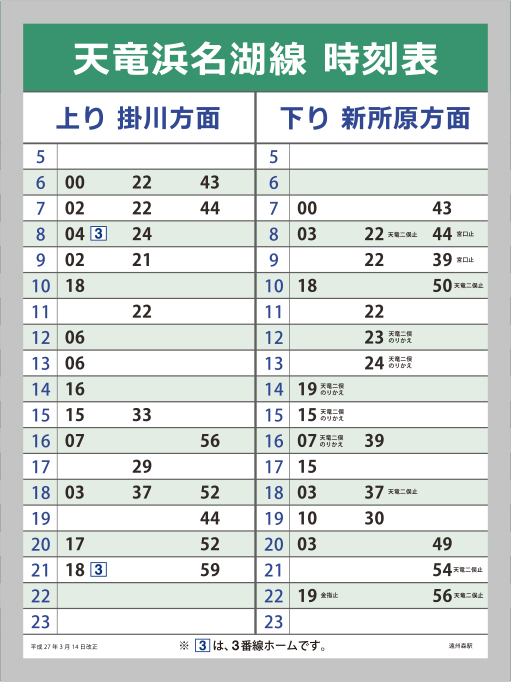 新所原 – 天浜線（天竜浜名湖鉄道株式会社） –