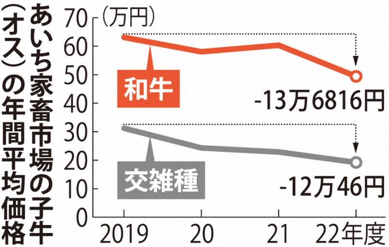 第I-2-19表 畜産物 肉豚,生乳 生産者価格と飼料価格の推移