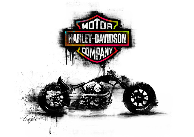 L96 HARLEY-DAVIDSONハーレーダビッドソンプリントロゴTee