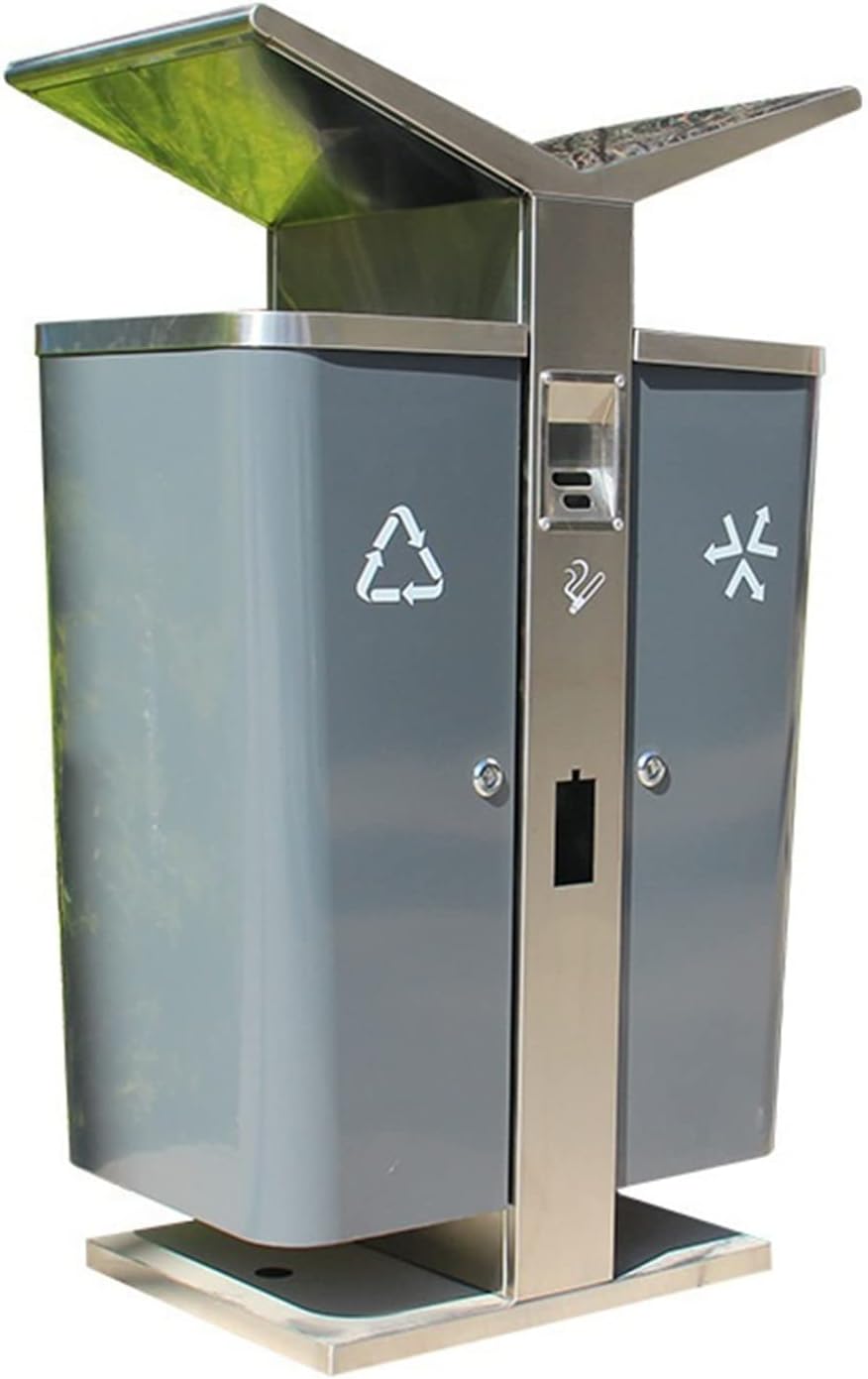 リサイクルされた亜鉛メッキされたゴミ箱屋外商業用ゴミ箱屋外用 Alibaba.com