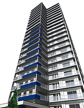 天神アドレス最高層の免震タワーレジデンスNileport