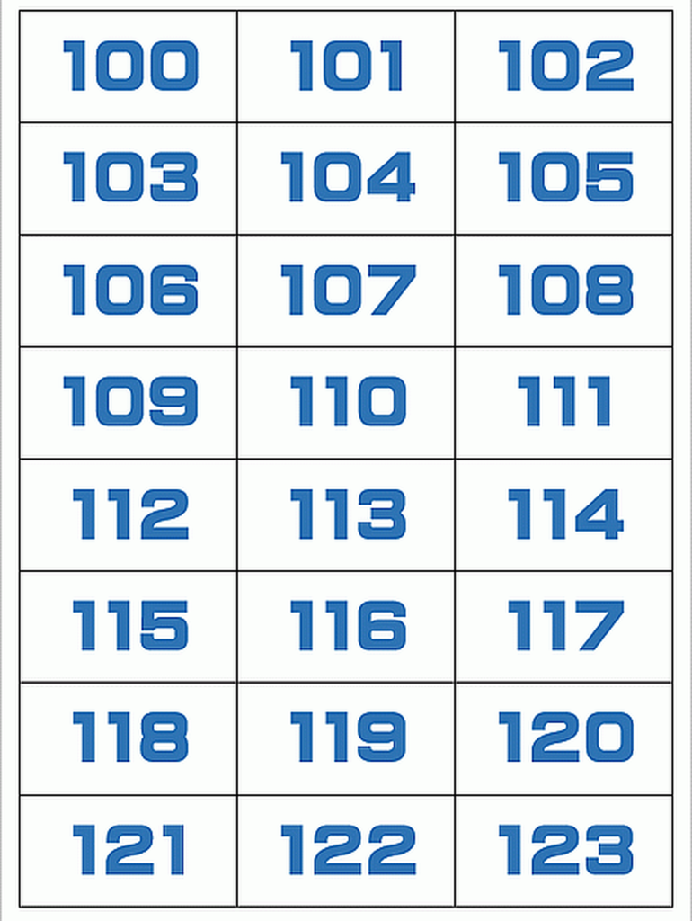 番号札テンプレート シャボン玉のような光の輪の中に数字が描かれたおしゃれなナンバー・水 イラストボックス「プレミアム」テンプレート