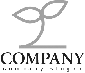 ロゴ販売サンプルです。葉・双葉・線・成長・ロゴ・マークデザイン642をイメージしたロゴデザインです