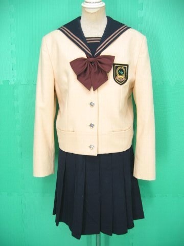 【中古】埼玉県 武蔵越生高等学校 女子制服 4点（ブレザー・セーラー服・スカート）sf007768