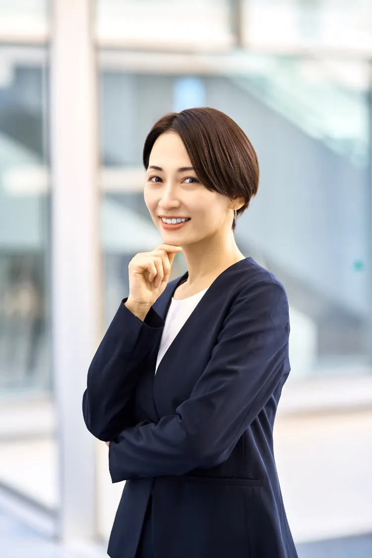 ビジネス・プロフィール写真女性スタジオファン・プロモーション