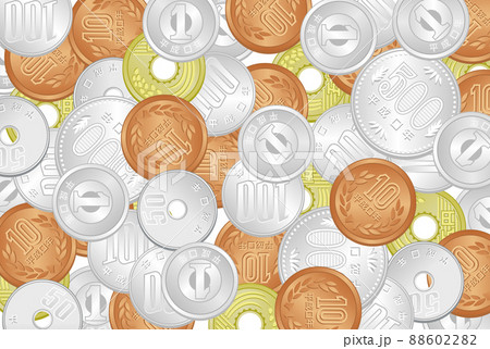 小銭２イラストレイン🚂 - イラスト無料素材